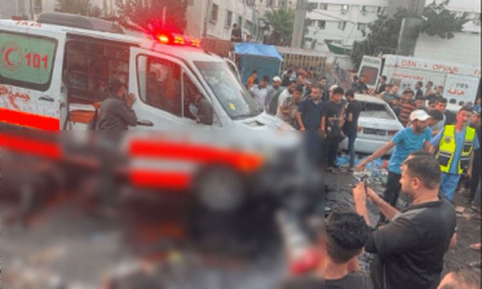 এবার গাজায় অ্যাম্বুলেন্সে হামলা করল ইসরায়েল, নিহত ১৫