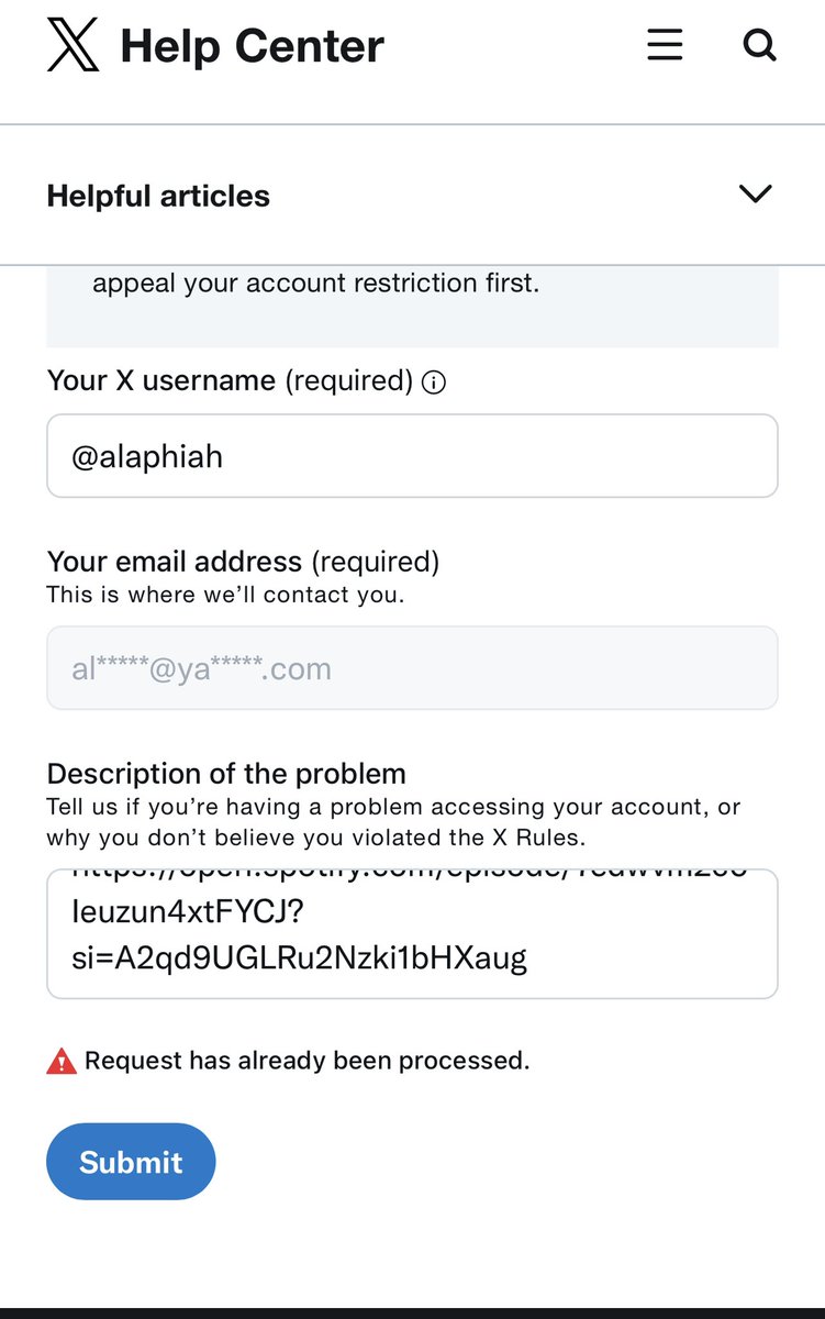 alaphiah's tweet image. I have been appealing TwitterX’s FBI BLOCK on this account since September 2020 showing evidence my post was factual. I have cancelled my appeal because TwitterX stopped my access to the appeal process. This is the only reason TwitterX has allowed me to access this account.