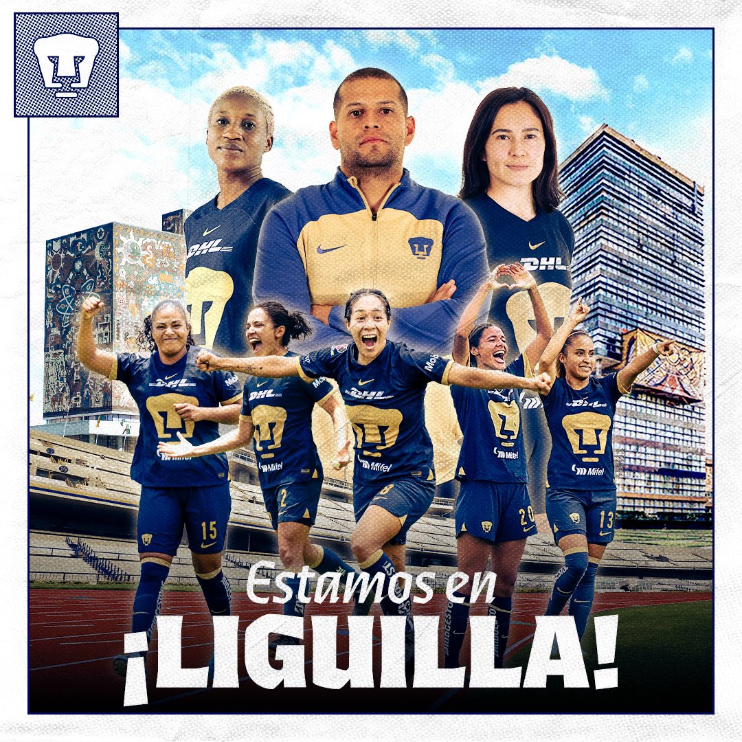 PumasMXFemenil's tweet photo. 🐾 ¡AURIAZULES, ESTAMOS EN LIGUILLA! 👊🏽

#DePumasSoy #DeCanteraSomos https://t.co/q3EWOVq3mN