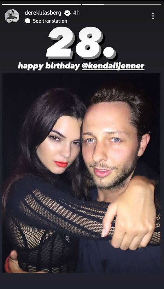 [derekblasberg] Instagram Story's
❤️; 28. happy birthday @/kendalljenner