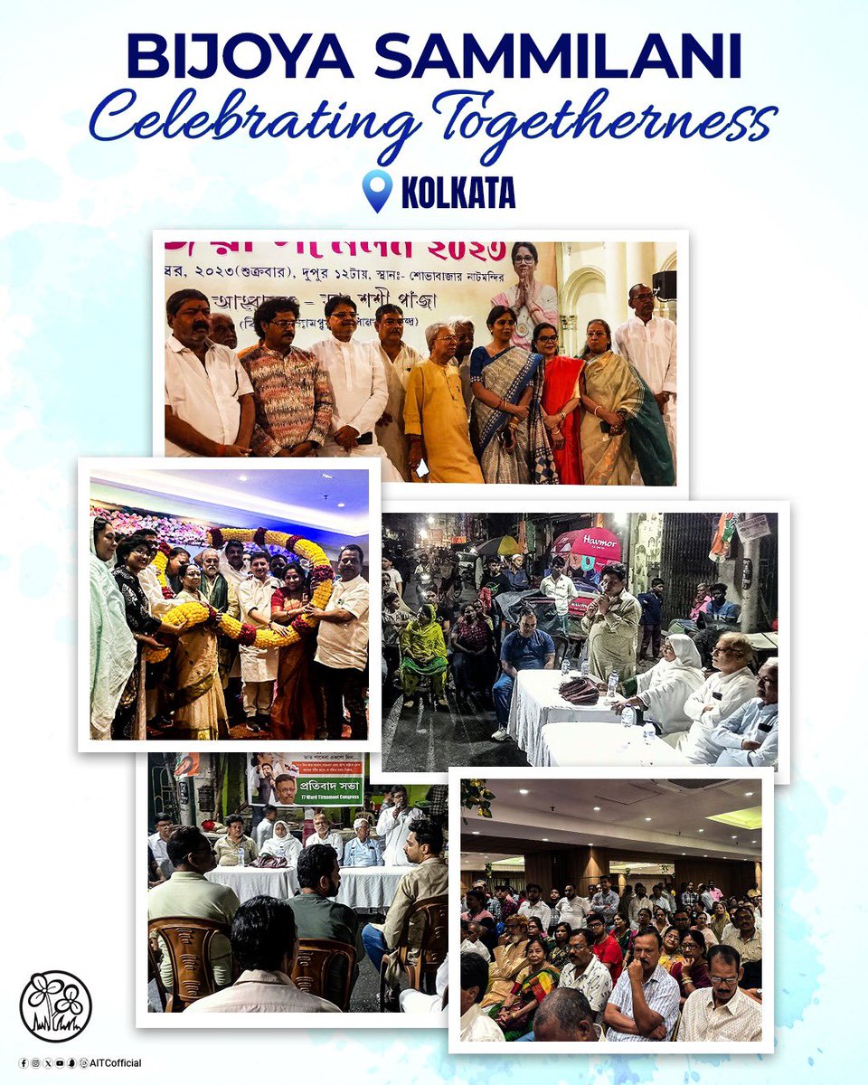 The joyous spirit of the festive season persists with the celebration of Bijoya Sammilani in Kolkata.

Celebrations like this restore our belief in the strength of unity in diversity while we spread around prosperity and abundance.
