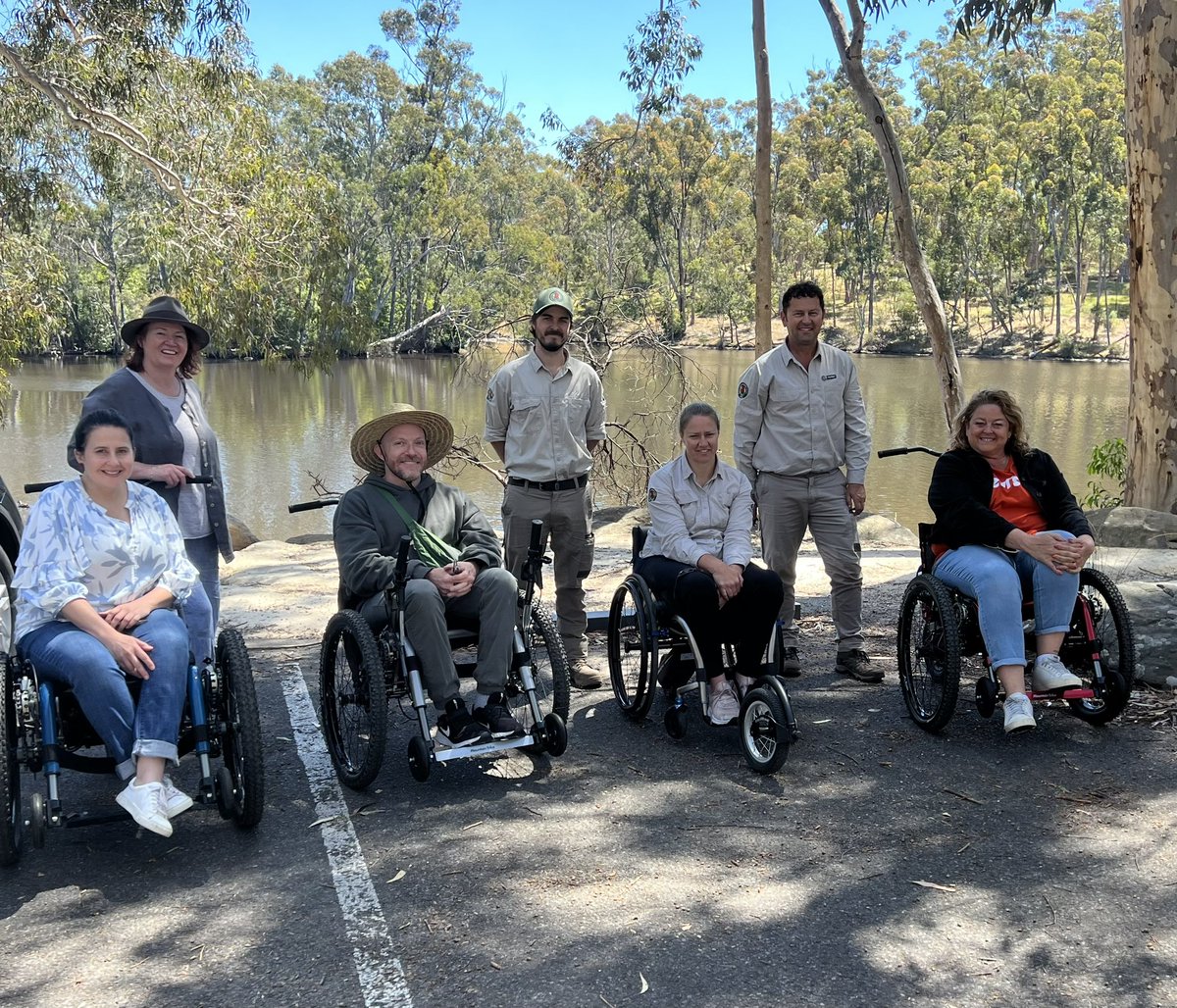 NatCookMP's tweet photo. The etrike project called “Opening the Door to Nature” is exactly that.
All terrain wheelchairs mean people with disability can explore nature along side family and friends.
Thanks for inviting us to experience this.
#AccessforallNPWS #MadeByNature, #FleurieuCoast #NDIS https://t.co/jFatDkah5B