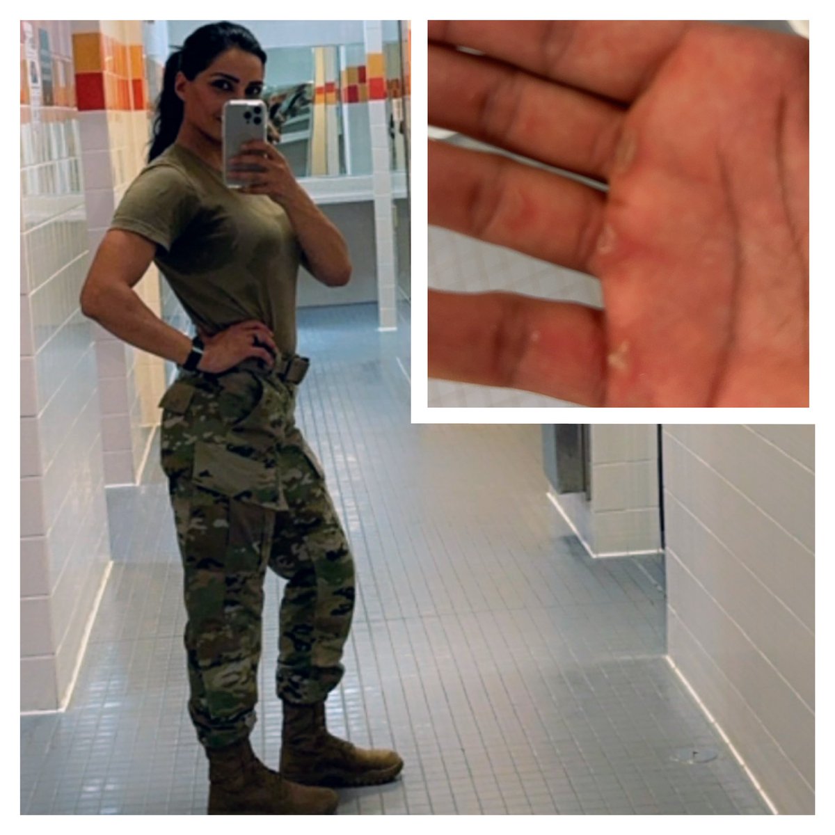 💦 Extra sweat today! 🏋️‍♂️ Hands are feeling the grind, but every rep counts! Keep showing up, champions! 🌟 No excuses. #PushTheLimits #NoExcuses #getafterit #ArmyStrong