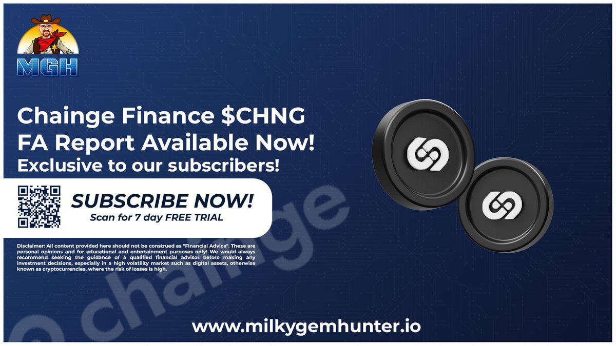 Crypto_Assessor's tweet photo. The in-depth FA report into $CHNG by @MGH_Consulting is now live!

#Crypto #blockchain #Fintech #DeFi #Multichain #crosschain https://t.co/DvfLyd5r2D