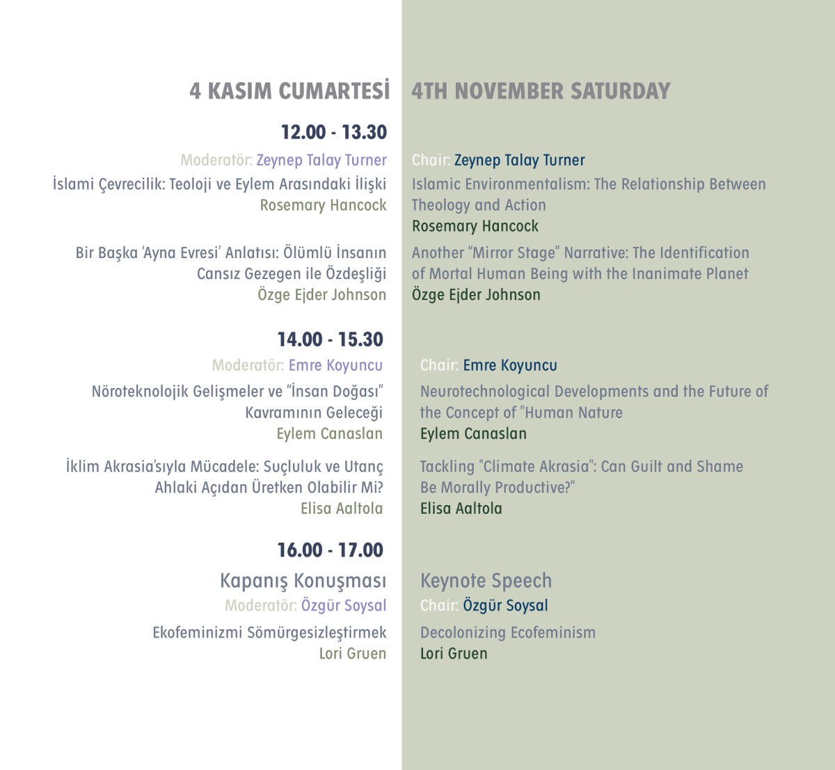 EgePhilSym's tweet photo. Günün Programı:
Zoom: https://t.co/CLYPQ8UbSD
YouTube Canlı yayınları: 
Türkçe: https://t.co/n8szSQaYDa
English: https://t.co/zJeRTPL8OD
@rosiejhancock @last1000chimps @EAaltola Eylem Canarslan ve Özge Ejder Johnson bizlerle olacaklar. https://t.co/2rDRQoxXDb