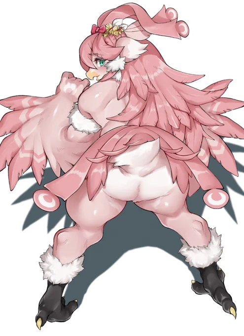 skebリクエストありがとうございました!鳥ケモちゃんのふわふわなおしりです 