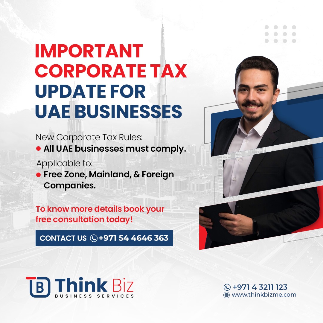 Strategixnow's tweet photo. 📢 Big UAE Corporate Tax Update! 🇦🇪 New tax rule applies to all UAE businesses, including Freezone, MainLand, and Foreign Companies. Stay compliant – book your FREE consultation today! 📞 Contact us at +971 50 987 9140. #UAE #TaxUpdate #Compliance #Business" https://t.co/Lcto8XeOOu