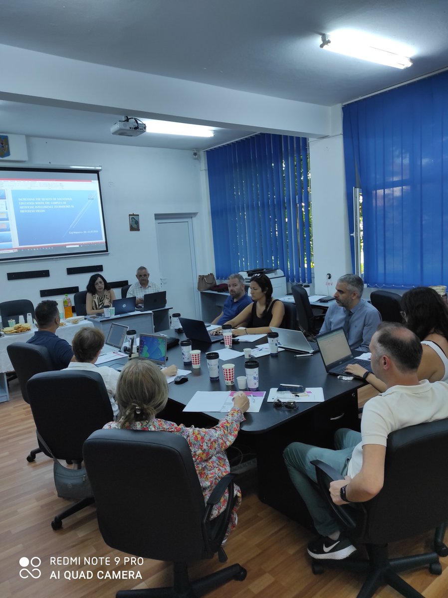 EU2AIProject's tweet image. The last meeting of the EU2AI was held in Cluj, Romania, hosted by CTTT VET School. Quality checks of the AI course curriculum developed with the participation of all partners were completed, tests of the E-Learning platform were carried out and subsequent processes were planned.