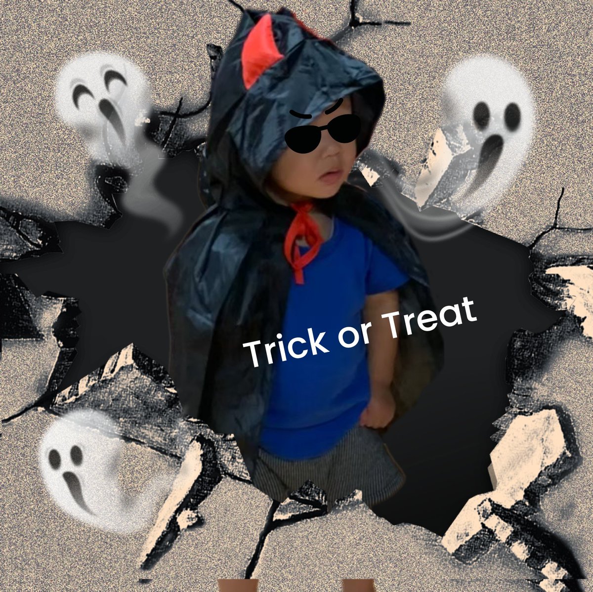 「おかしをくれなきゃイタズラするぞ！」

ってハロウィーン関係なく、わが家には毎日かわいい悪魔が出現してる。

#ハロウィンBELL