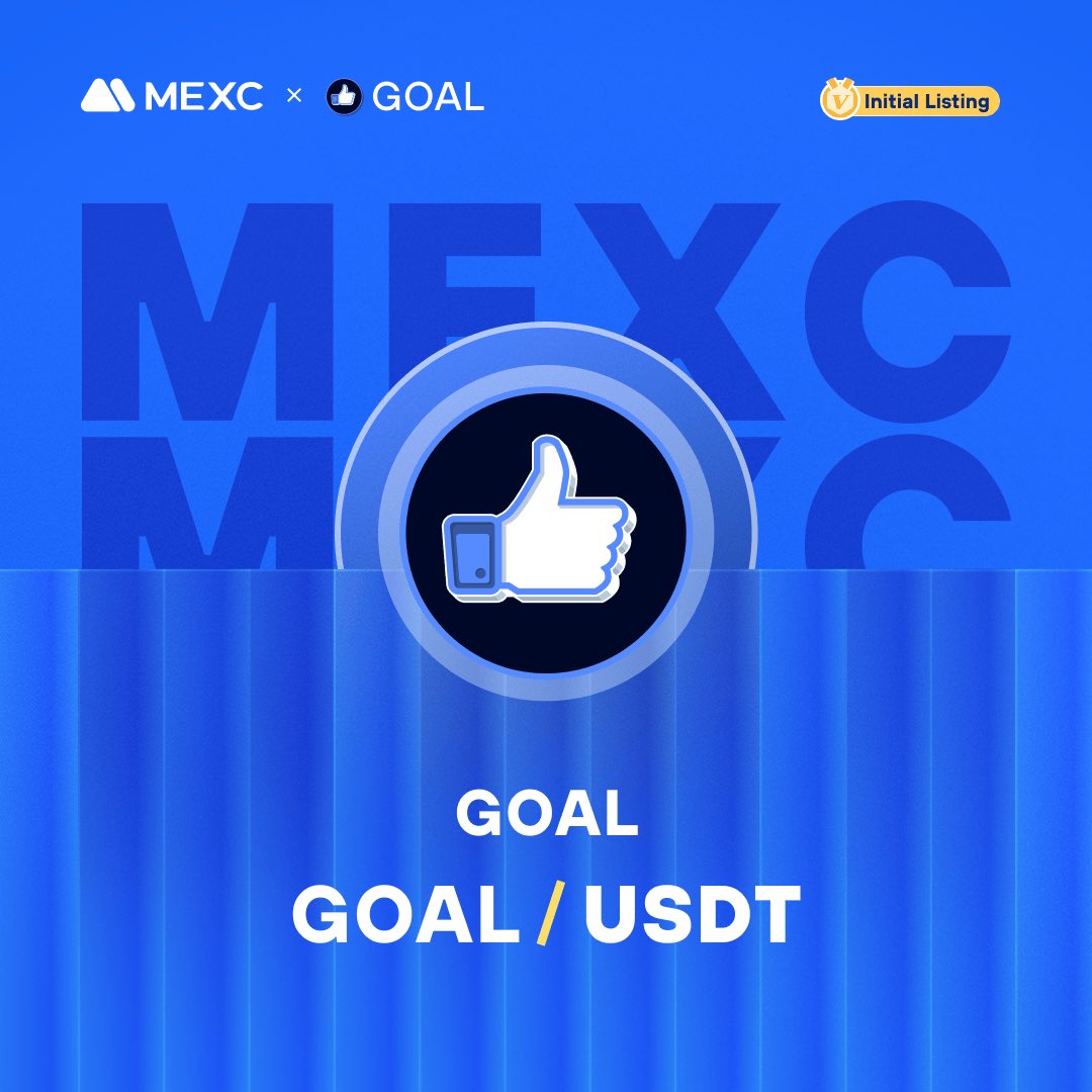 MEXC (@mexc_official) on Twitter photo Happy to announce that the <a href="/Crypto4GOAL/">GOAL Crypto ๐ฏ</a> Kickstarter has concluded and $GOAL will list on #MEXC!
๐นDeposit: Opened
๐นGOAL/USDT Trading: Nov 4, 09:00 (UTC)
Details: mexc.com/support/articlโฆ Happy to announce that the <a href="/Crypto4GOAL/">GOAL Crypto ๐ฏ</a> Kickstarter has concluded and $GOAL will list on #MEXC!
๐นDeposit: Opened
๐นGOAL/USDT Trading: Nov 4, 09:00 (UTC)
Details: mexc.com/support/articlโฆ