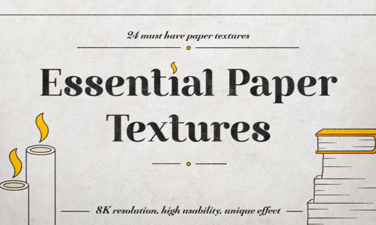 creativestockk's tweet photo. Make your digital artwork more touchable! Essential Paper Textures is a set of 8K resolution paper textures and specially selected effects that will make your viewers smell paper just by looking at the screen!
https://t.co/AeuqIIEA76 https://t.co/l51llqP8hC