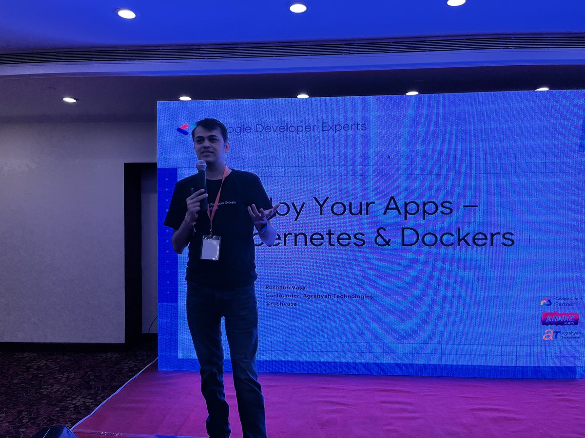 GDGSiliguri's tweet photo. ๐ ๐ Ladies and gentlemen, please welcome our speaker for today, ๐ฅ ๐ฅ Mr. Rushab Vasa, who will be sharing his expertise on Docker and Kubernetes. Let's give him a warm welcome!#devfestsiliguri #devfestslg #devfest https://t.co/9FqGhorZlM