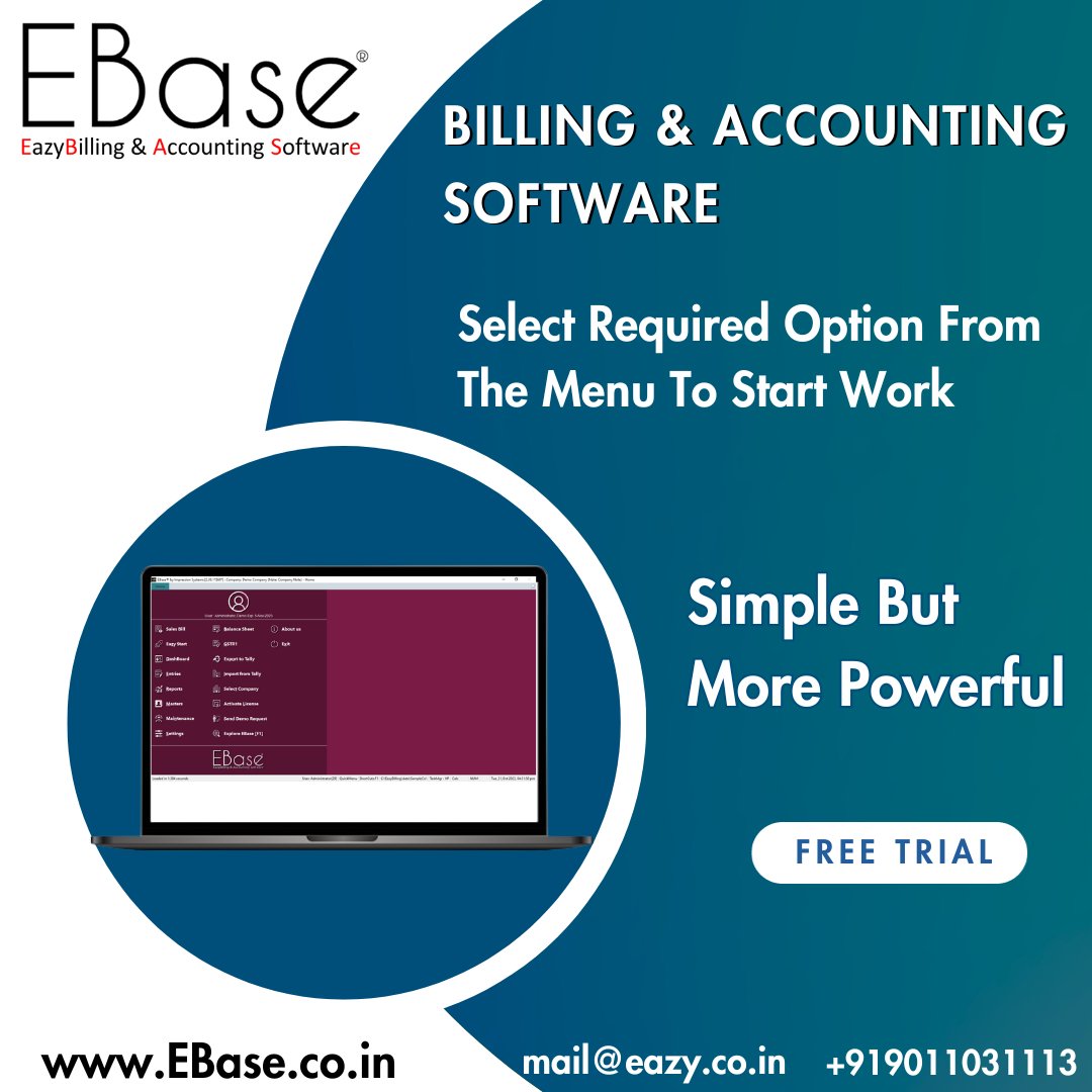 exceltotally's tweet image. #AccountingMadeEasy #AccountingSoftware #AccountingTools #Barcode #BillingSolutions #Bookkeeping #BusinessEfficiency #BusinessGrowth #BusinessSoftware #BusinessTechnology #CashSales #CreditSales #Download  #EBase #EazyBilling #Einvoice #EwayBill #Estimates