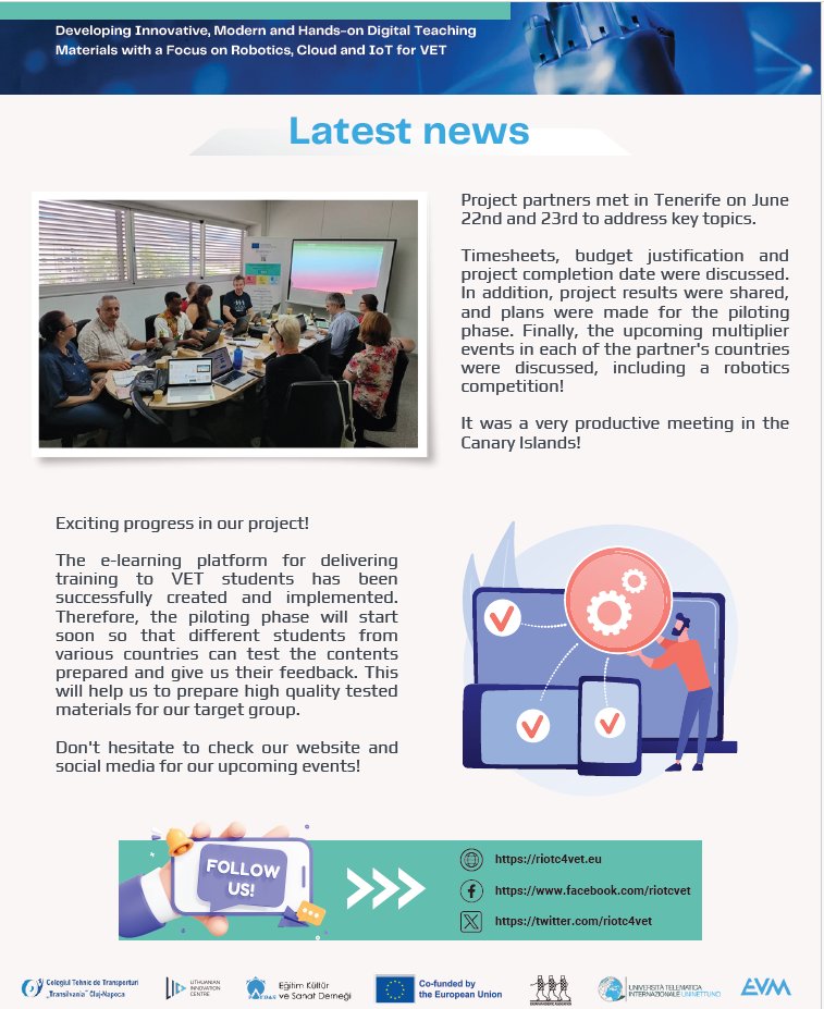 The 3rd newsletter of the R-IoT-C project is online. <a href="/hrobos/">hrobo</a>, <a href="/PaydasZonguldak/">Paydaş Eğitim Kültür ve Sanat Derneği</a>, <a href="/uninettuno/">Università Telematica Internazionale UNINETTUNO</a> 
riotc4vet.eu
