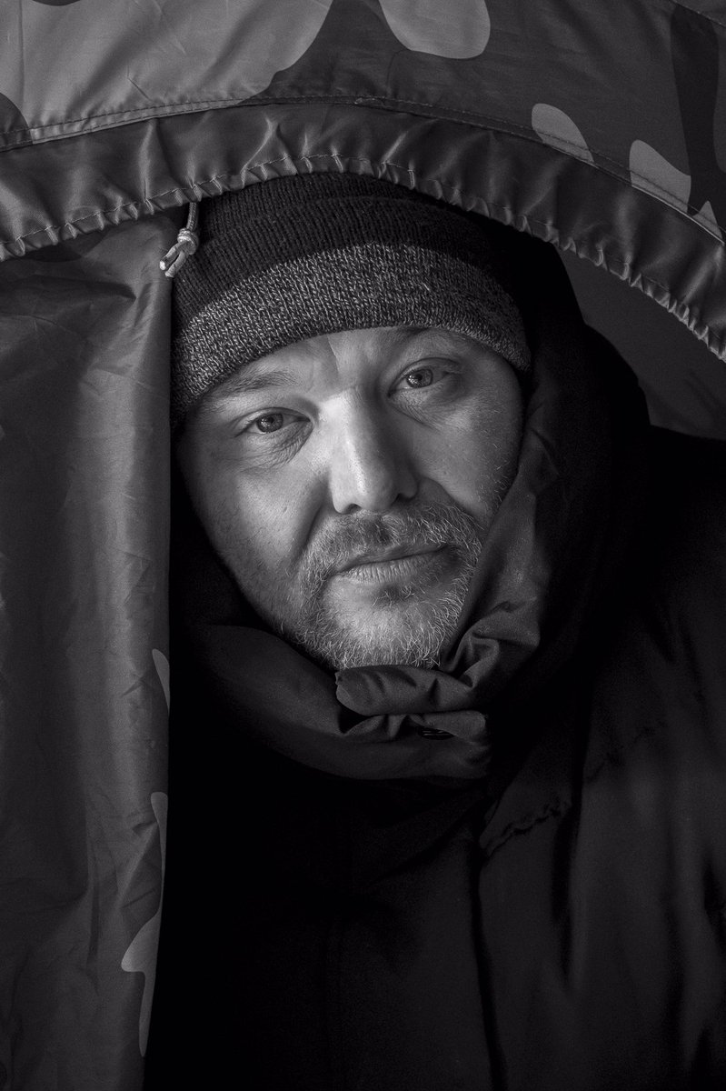 Billy in his tent under an abandoned building, York, from the Outsiders project. Now Suella Braverman wants to make giving tents to people like Billy illegal. Billy has learning difficulties and cannot get support or shelter. The tent is all he had through last winter. The impact