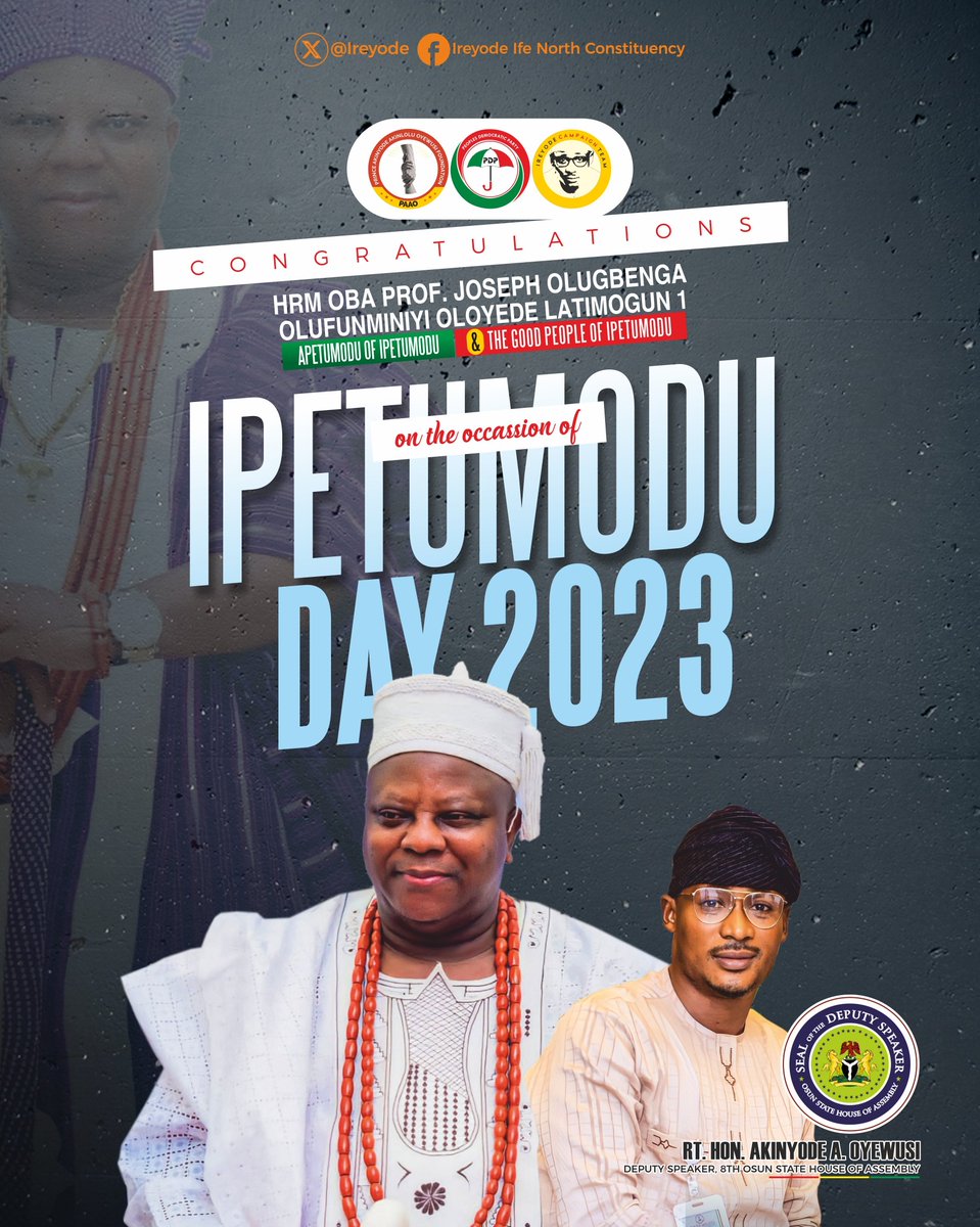 Rt. Hon. Akinyode Abidemi OYEWUSI #Ireyode tweet media