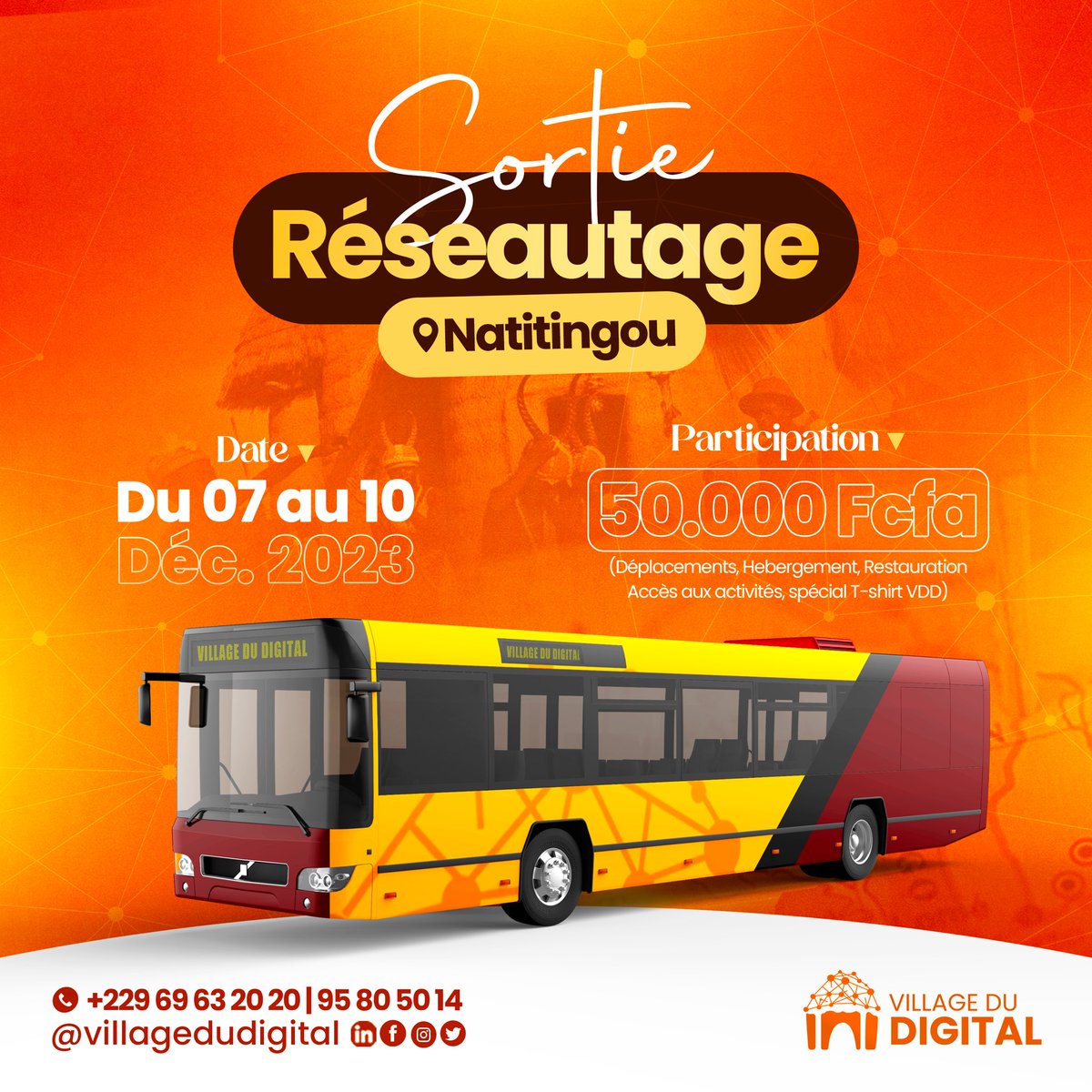 Le <a href="/VillageduDigit/">Village du Digital</a> Bénin 2023 est officiellement confirmé.

Comme vous le savez, le #VillageDuDigital a évolué au fil des années et offre à chaque édition des expériences de plus en plus captivantes. 

En 2023, nous ne ferons pas une exception

Cc <a href="/petitdekpe/">monsieurdekpe Stan Account</a> <a href="/isriathinking/">Ria🇧🇯</a> ⤵️