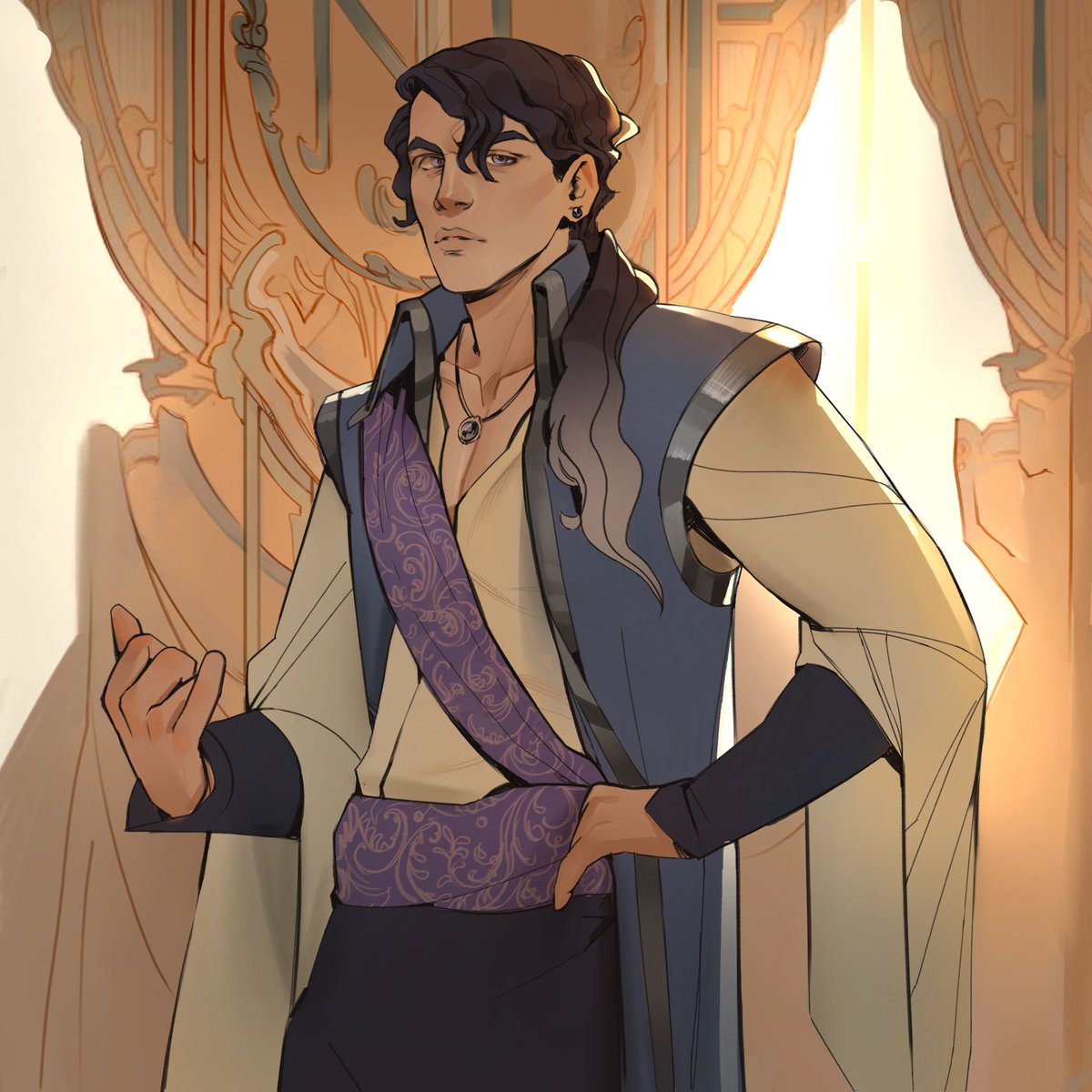 They are my second favorite spouse 🥺

Introducing Augustus from the When the Night Comes game! I just made this fanart because I can't get enough of them.

<a href="/LunarisGames_/">Lunaris Games ☾⋆⁺₊⋆</a> Thank you so much for this gem!
#fanart #visualnovel