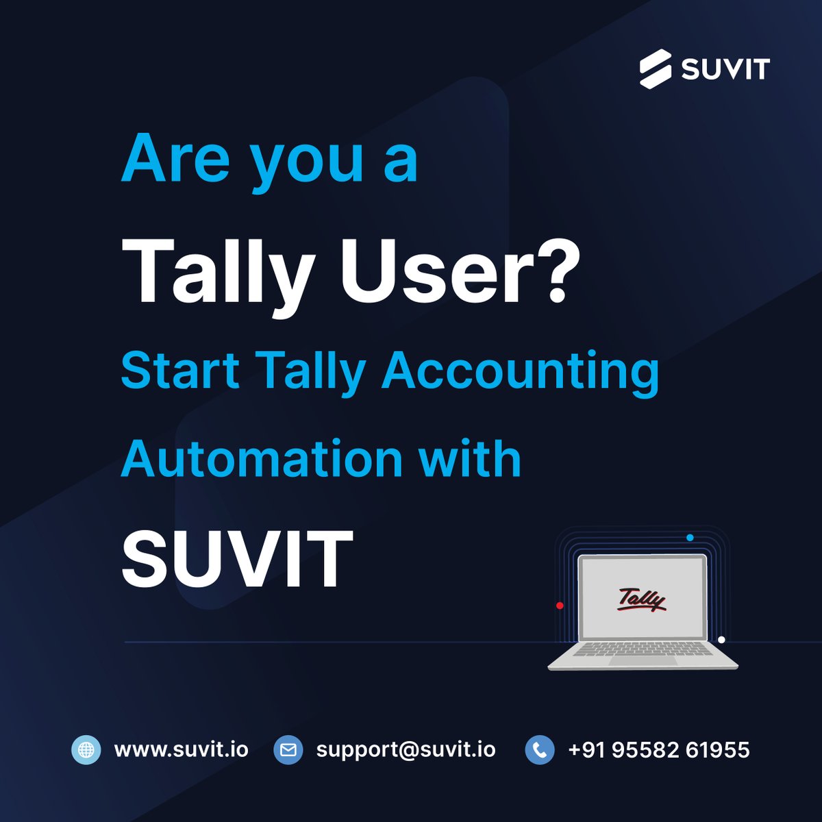 CAclubindia's tweet image. Numbers don't lie, and now they don't take time either! ⏱️ Fast-track your Accounting automation with SUVIT Tally Automation. Explore now: suvit.io/?utm_source=ca…

#TallyAccounting #TallyAutomation #TallyERP9 #TallyPrime #Accountingautomation #Suvit #Suvitaccounting #Accounting