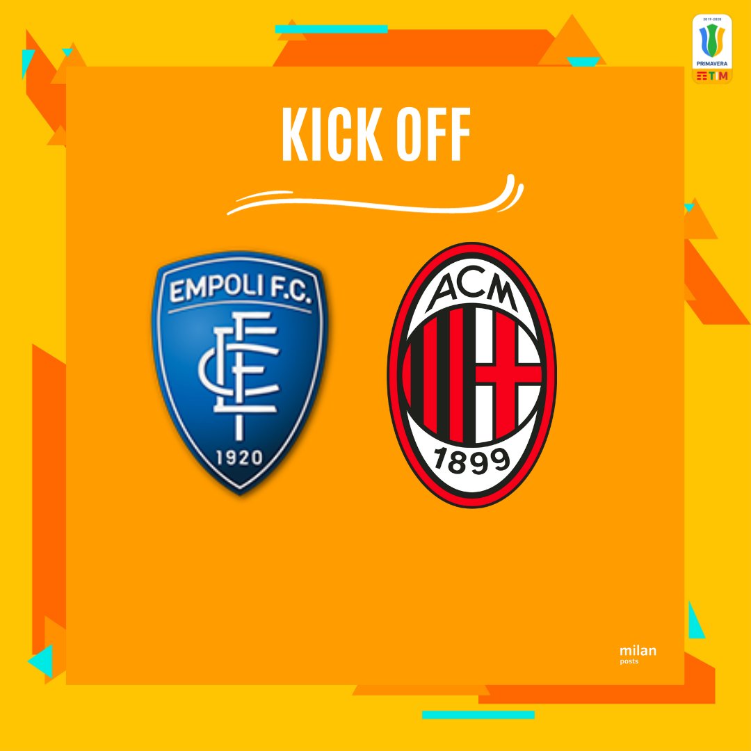 MilanPosts's tweet photo. ⏱️ 01' Kickoff Empoli 🆚 AC Milan
#EmpoliMilan #PrimaveraTIM #MilanPrimavera https://t.co/Cr3k30cYc1