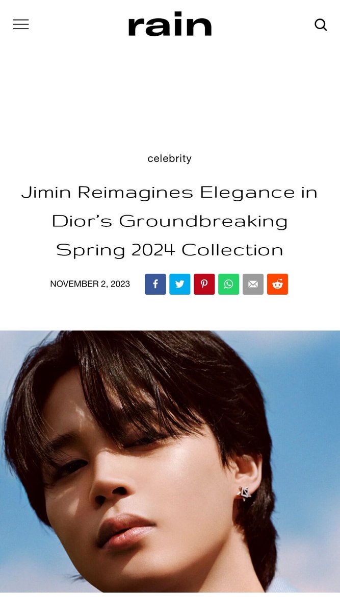 BTS Member Jimin Models Dior Spring 2024 Collection