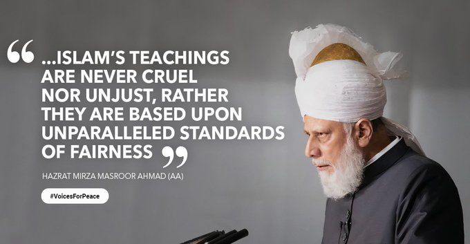 AhmadiyyaAUS's tweet photo. The World Head of the Ahmadiyya Muslim Community, the Fifth Khalifa (Caliph), His Holiness, Hazrat Mirza Masroor Ahmad continues to guide the world towards establishing peace through justice &amp; dialogue.

#VoicesForPeace
#CeasefireNOW
#WordsofPeace
#StopWWIII
#StopTheWar https://t.co/SeSwqY2AWt