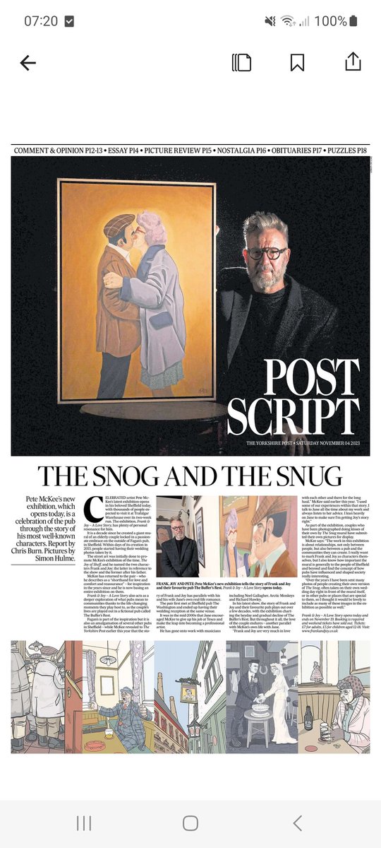 Great to photograph the wonderful @PeteMcKee for Saturdays @yorkshirepost postscript with his brilliant new exhibition in #Sheffield @JayMitchinson @MarisaCashill @mikegauntdesign #photography #art #artist