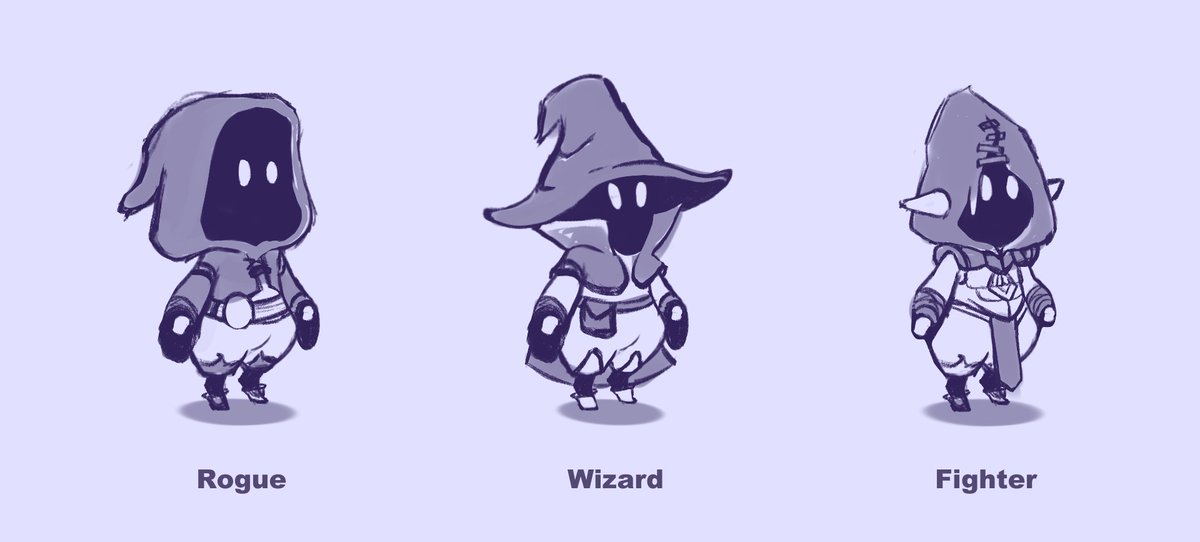 What cute little murder hobos. 

#gamedev #gamedesign #characterdesign  #3dart #characterart