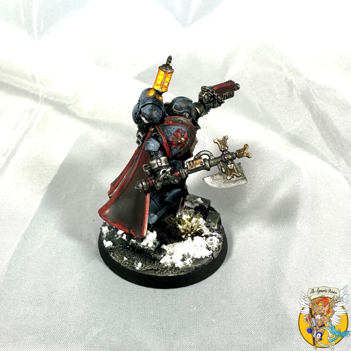 Here this the #PrimarisSwordBrother for #PrimarisCrusaderSquad nr.3 for the #SpaceMarines of my #BlackTemplars in #Warhammer40K. #WarhammerCommunity #PaintingWarhammer #PaintingWarhammer40K