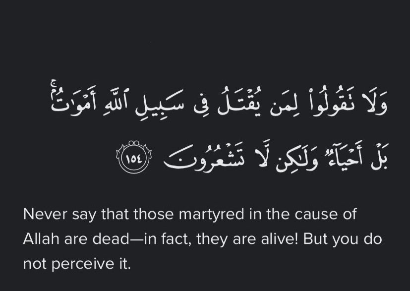 Al__Quraan's tweet photo. Never say that those martyred in the cause of Allah are dead. https://t.co/qKrBdvxLLF