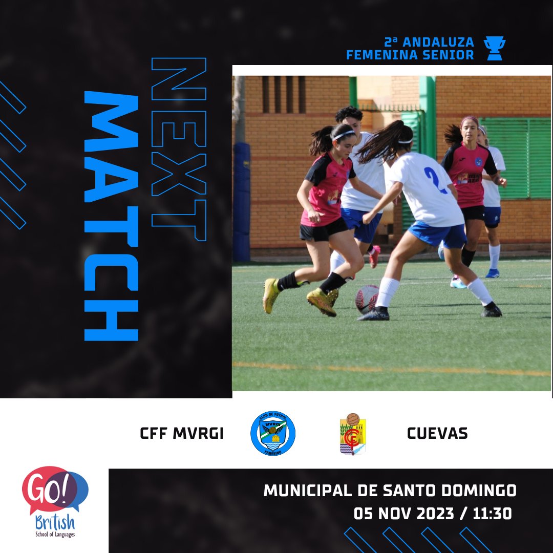⚽ Partido Go! British

➡El Cuevas nos visitará este fin de semana en una nueva jornada liguera que promete ser muy intensa sobre el césped de Santo Domingo

#cffemeninomvrgi
#futbolfemenino
#futfem
#EllasTambienJuegan