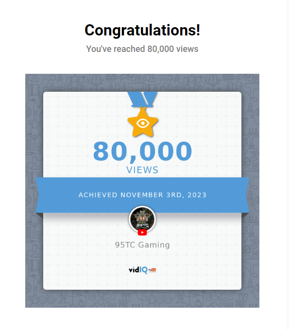 80,000 views on the Youtube channel !!!  Lets go 💪💪