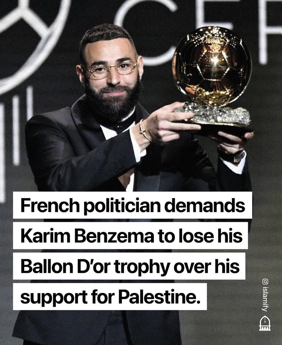 May Allah bless Benzema for speaking up on Palestine 🇵🇸