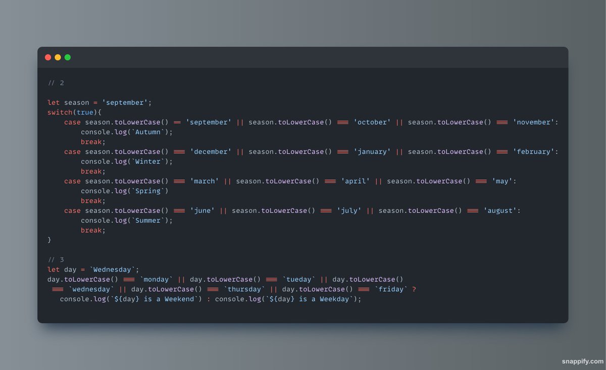 devtoheeb's tweet image. 🚀 Day 4 of my 30-day JavaScript Journey has landed!

 🕵️‍♂️Today, we&apos;re diving into JavScript Conditionals!  

The solutions Repo ➡️[github.com/Muhtoyyib/30-D… awaits your exploration.     

Let&apos;s have a blast with JavaScript!   

#JavaScriptFun #CodingAdventure #LearnJavaScript