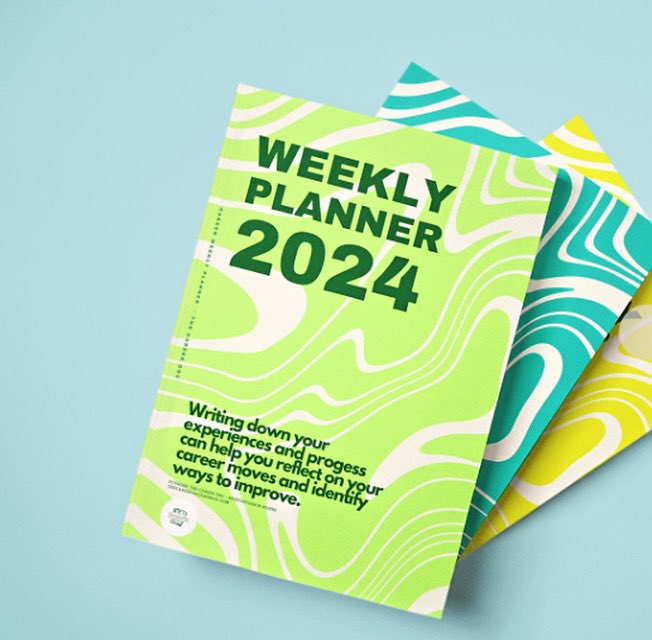 Dream in color? Plan in color! 🌈 

The 2024 Weekly Planner comes in 10+ shades. Find your hue, map your goals, and make 2024 your brightest year yet. 

Slide into our DMs to pre-order! 📚✨ #PlannerLove #OrganizeInStyle #PreOrderAlert