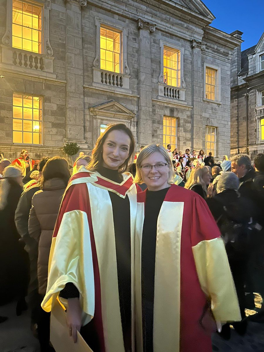Congratulations to Dr. Julija Zotova on her graduation 🥳🥳🥳 it was a brilliant evening! 
Thanks to @scienceirel for funding, and <a href="/SSPCentre/">SSPC</a> for support 👍🏻 <a href="/TCDPharmacy/">TCD Pharmacy</a>