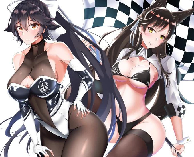 #お前らアズレンの最初の推し誰だよ  高雄愛宕の立ち絵でパンチラしてたのすき