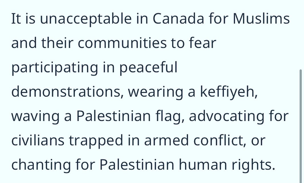 AmiraElghawaby's tweet photo. Canadian Muslims, Arabs, Palestinians 🇨🇦- everyone in Canada - have every right to exercise their freedoms equally.

From my official statement on my meeting with the Prime Minister of Canada on the rise in Islamophobia &amp; protecting civil liberties

➡️ https://t.co/UgZfmGyRD8 https://t.co/99cMs8lRGy