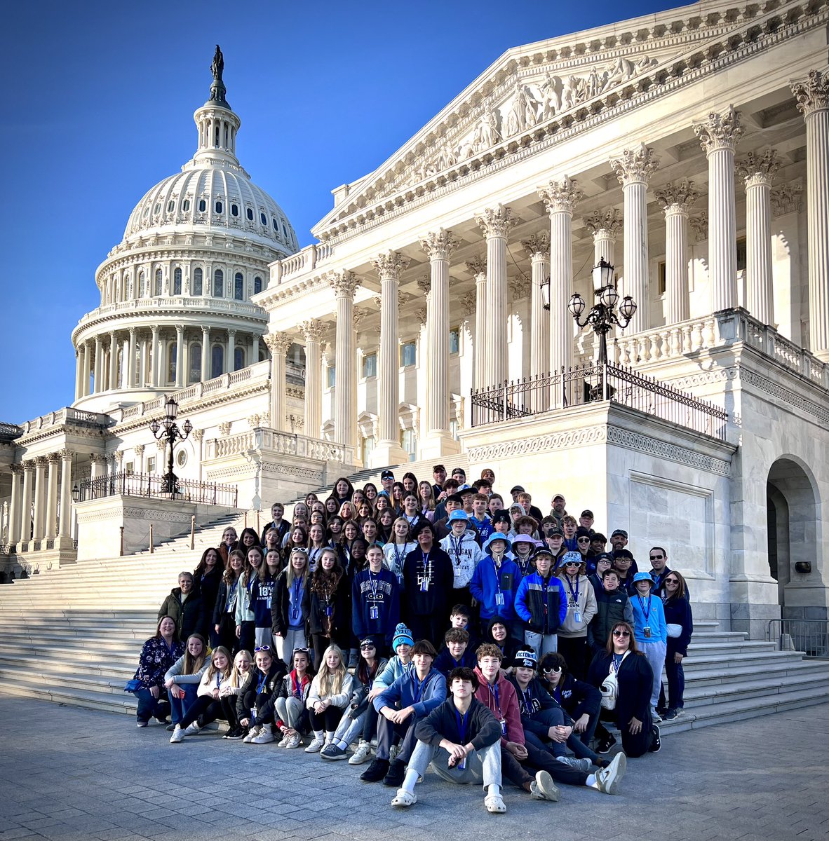 MrsKalbfleisch's tweet photo. Good morning from the Capitol! 
Bus 4 &amp; 5. #CMSinDC23
@CentennialMS @SLCSD https://t.co/FxoyZEFZRf