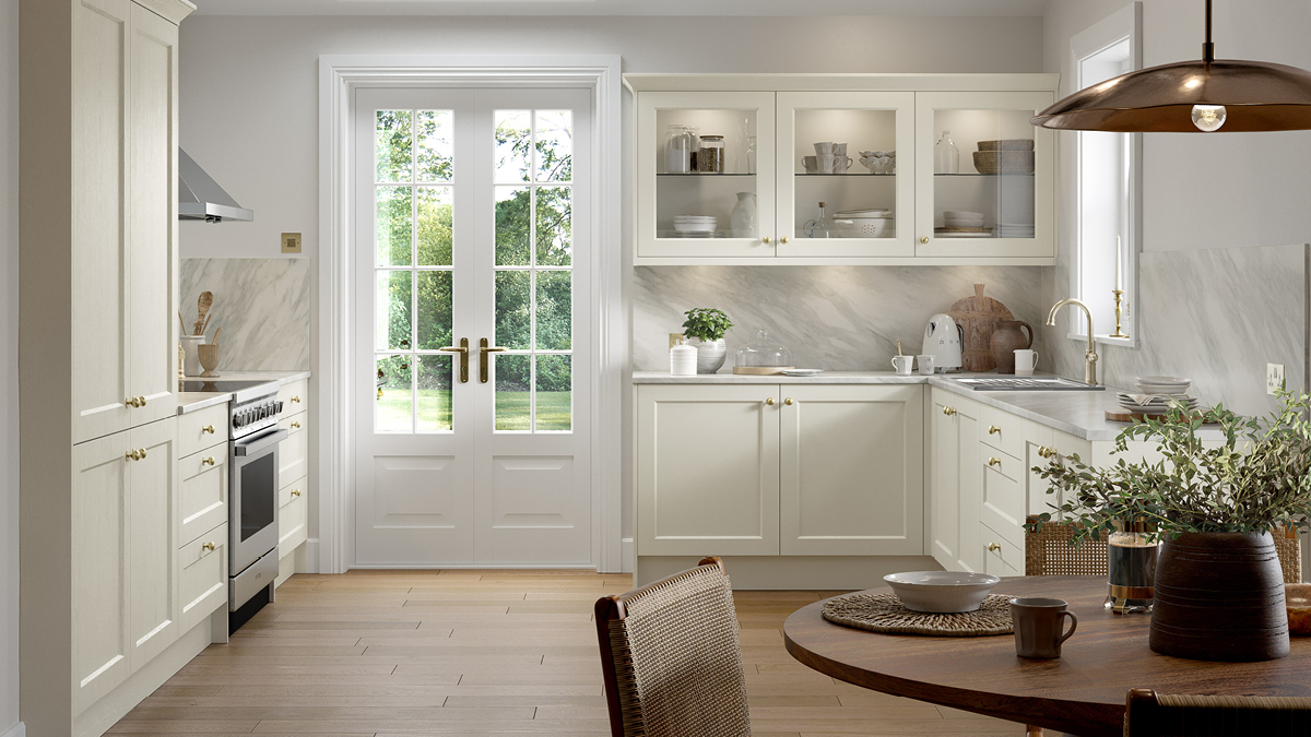 Have you seen our brand new colour in our Bella range? 🤍 The Antique White colour offers timeless elegance to the Richmond kitchen door style.