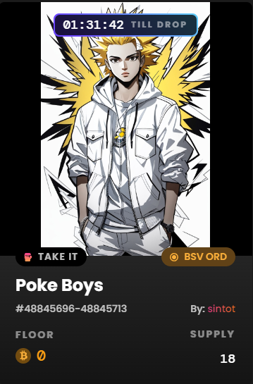 Sintotwolf's tweet photo. Giveaway βΌοΈβΌοΈπ¨
Own a Poke Boys NFT from @TakeItNFT
and win a Paid Bundle Game Code (Party Animals)
Holders of the NFT will be rolled in a wheel to get a chance to win the game!
β
Retweet
β
Follow
β
Tag 2 friends
β
Drop Handcash $handle
#BSV #TakeitNFT #NFT https://t.co/HrkRMcwlOS