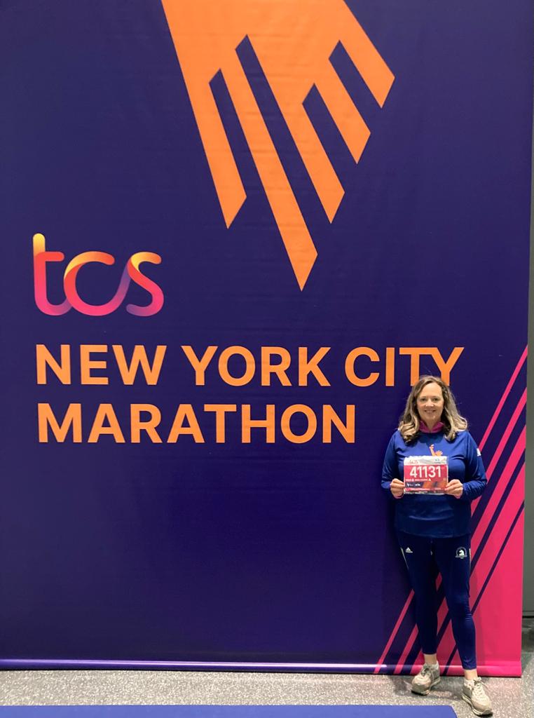 AlmaMcclorey's tweet photo. Ready for Marathon Number 12 for @IrishCancerSoc . Great too see my  name on the Six Star Wall #sixstarfinisher #newyorkmarathon
#TCSNYCMarathon 
#worldmajormarathon https://t.co/MeilKNEeYB