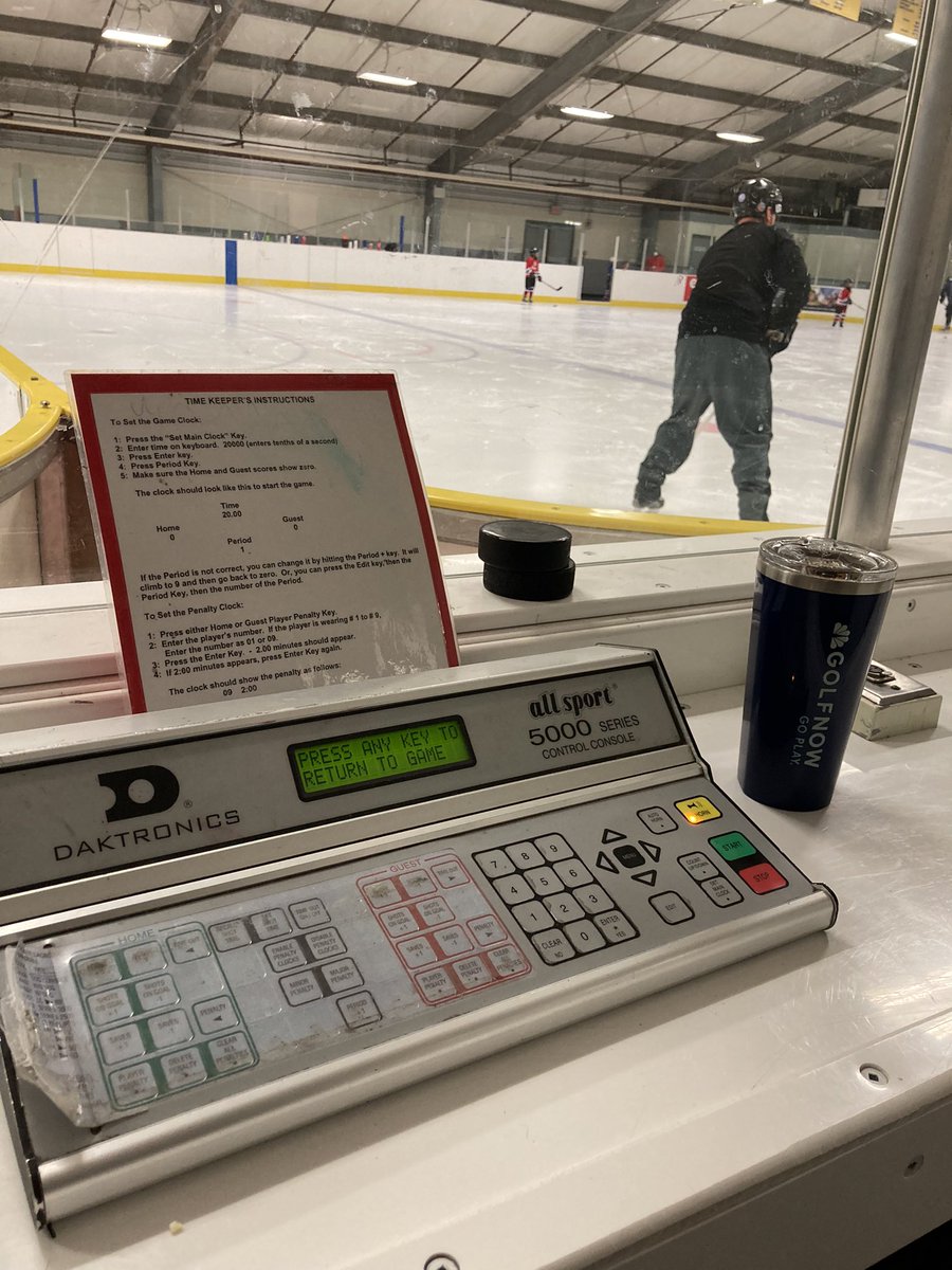 My turn to be scorekeeper! #hockeydad