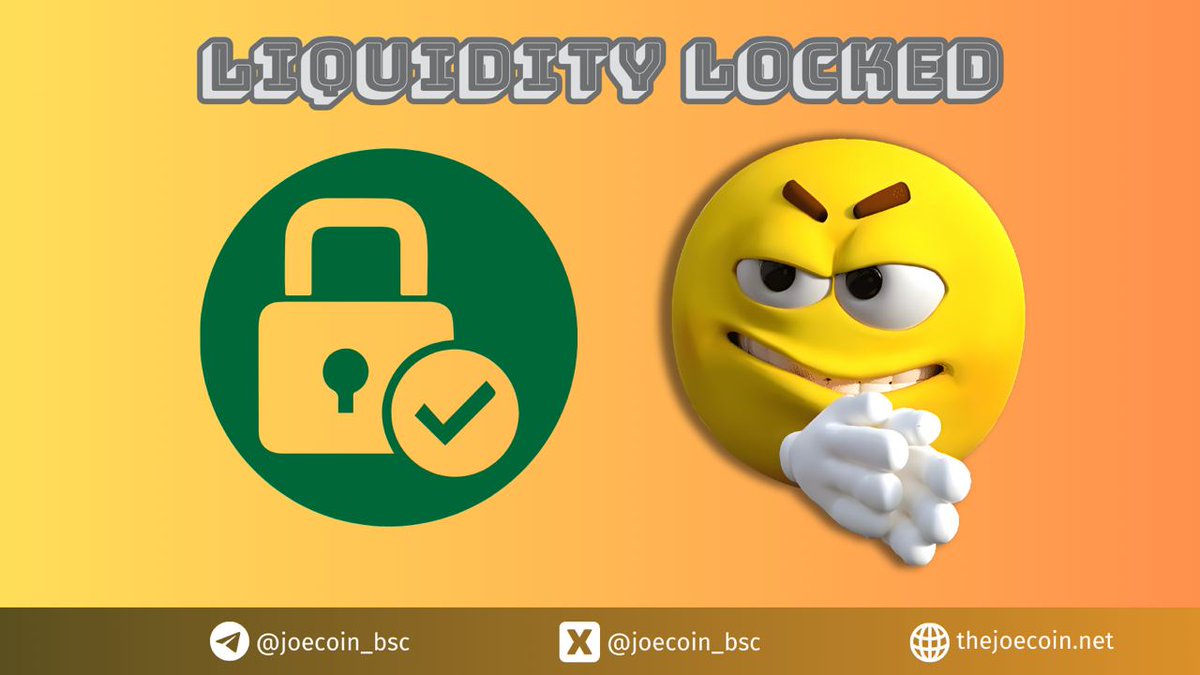 joecoin_bsc's tweet photo. LP locked: 🔐 
$Joe save for all
https://t.co/fcXhIoPcfu https://t.co/UZzOgXizXd