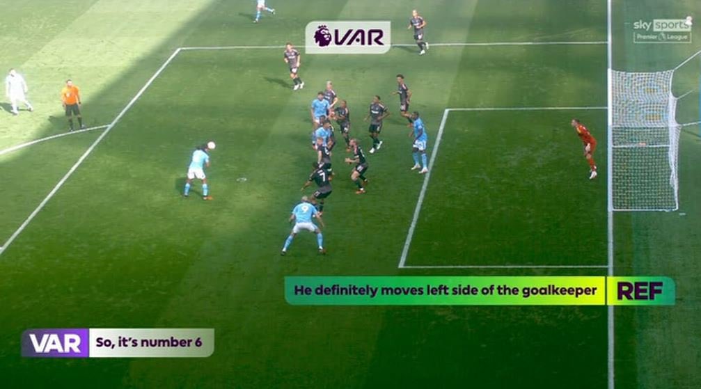johnny_golf's tweet photo. @CFCHorpe @nocontextfooty Well explains why city’s was a goal and united’s isn’t.  Why is united’s worse? https://t.co/b18A261hMW