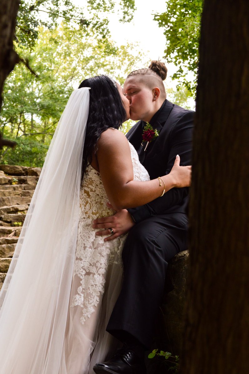 liyah_waller's tweet photo. We met in high school ( at my first volleyball game to be exact ), I’m 23 &amp; shes 23, and we’ve been together for 4 years, but have known each other for about 10 years. We’ve been married for 1 month❤️ #LGBTQ https://t.co/xH6aT4DwL4