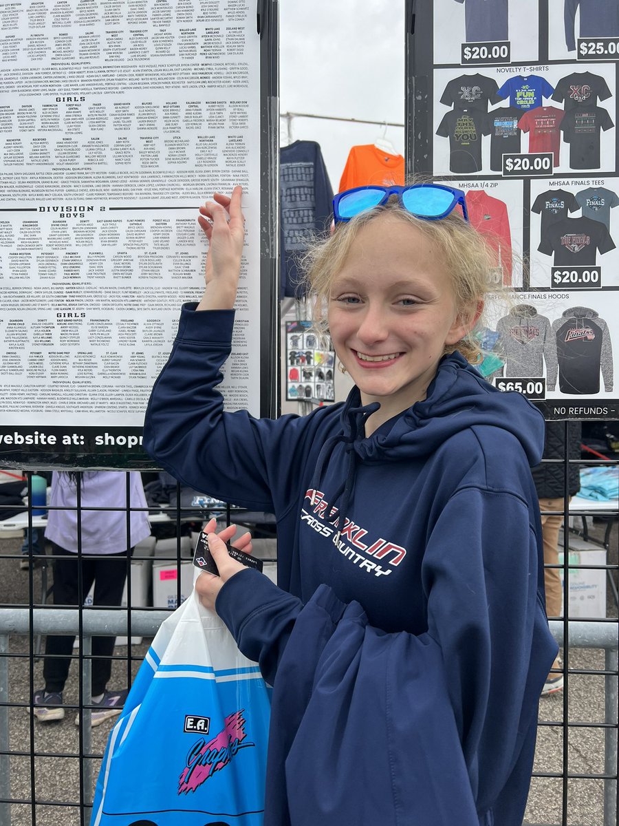 She Made It! Today’s going to be a great day!! Time to finish strong 😃 <a href="/CoachVoss/">Robert Voss</a> <a href="/FranklinMADE_AD/">Livonia Franklin Athletics</a>