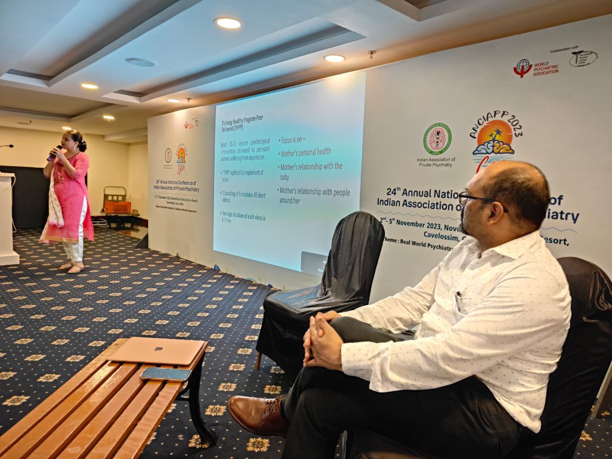 RavindraMusings's tweet photo. Shared about our work in perinatal mental health along with my colleague @sharma_tanushri at the Annual National Conference of Indian Association of Private Psychiatrists. 

Perinatal depression is very common but is commonly missed. https://t.co/d8o5ZIIGe6
