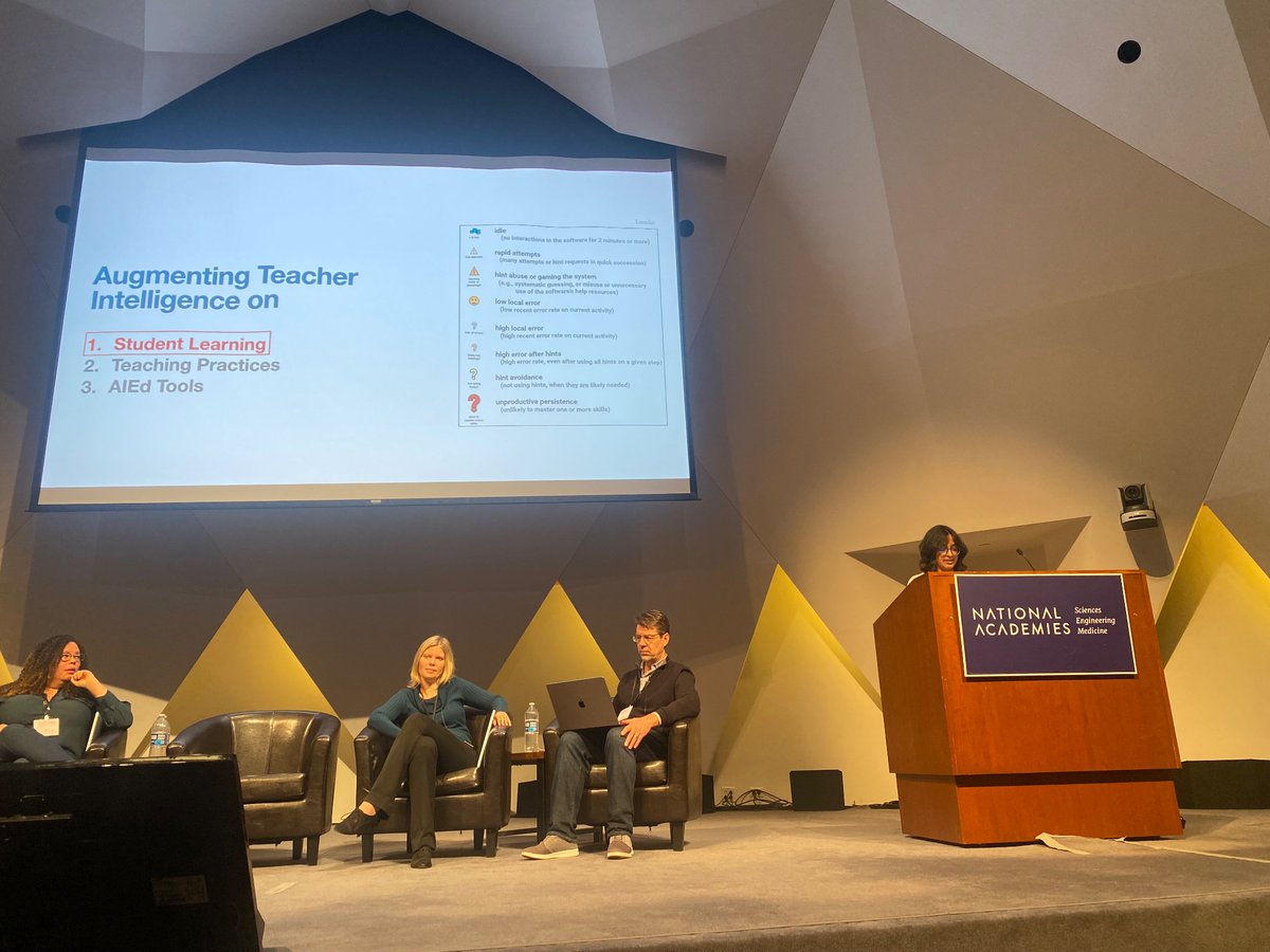 s_karumbaiah's tweet photo. What to do about and with AI in education. Panel @NAEduc. The best part? Audience questions! A few in the comments below. (1/n)

@Spencer_Fdn @UWMadEducation @uwedpsychology @PennGSE @cmuhcii https://t.co/4LRFX5mdSN
