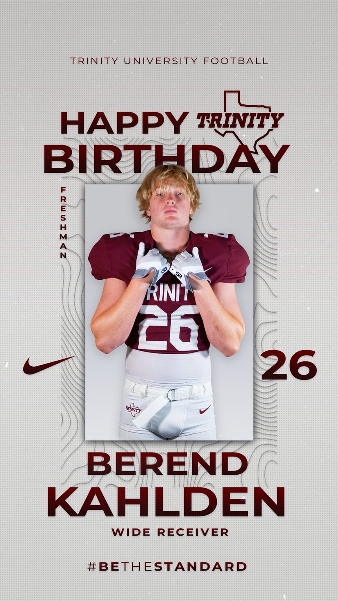 Trinity University Football (@tufootballtx) on Twitter photo πHappy Birthday, fellas!π
#TodayMatters #TigerPride πHappy Birthday, fellas!π
#TodayMatters #TigerPride